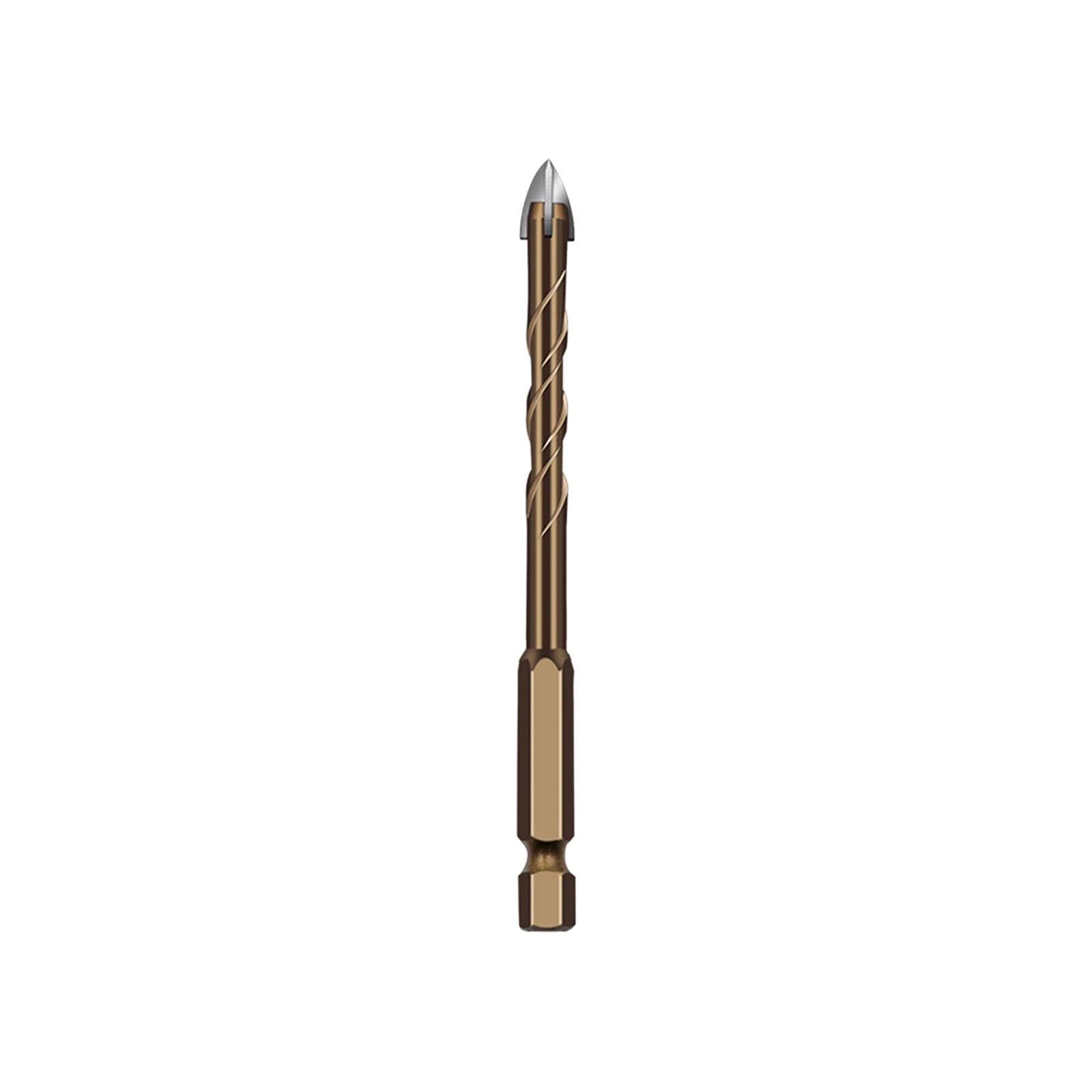 Premium Cross Four Blade Drill Bit for Ceramic Tile, Brick Wall & Cement - Hexagonal Handle for Secure Grip - Ideal for Home Renovation, DIY Projects & Professional Construction Work