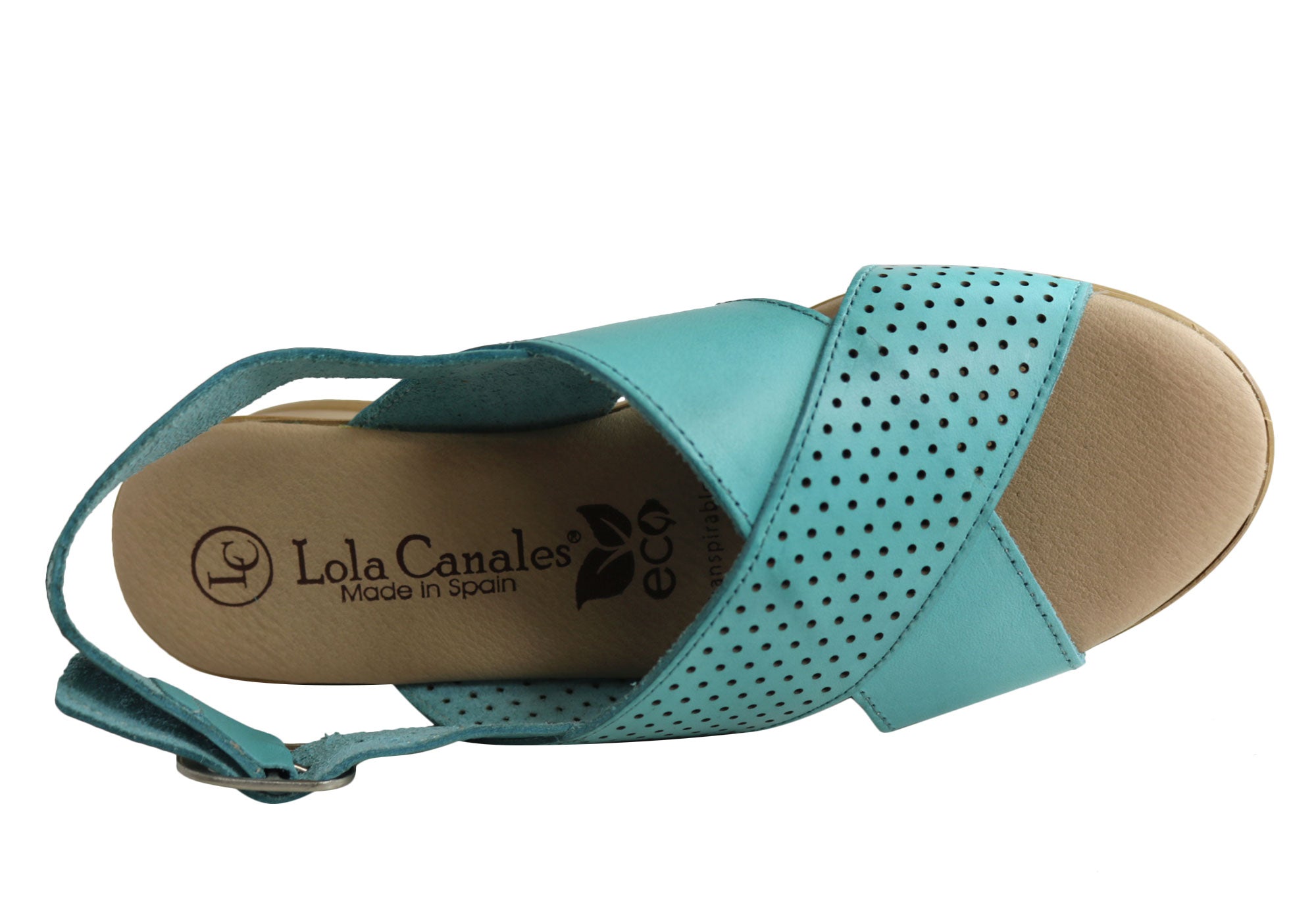 Lola Canales Eden Women's Comfort Leather Wedge Sandals - Handmade in Spain - Perfect for Summer, Beach & Casual Outings