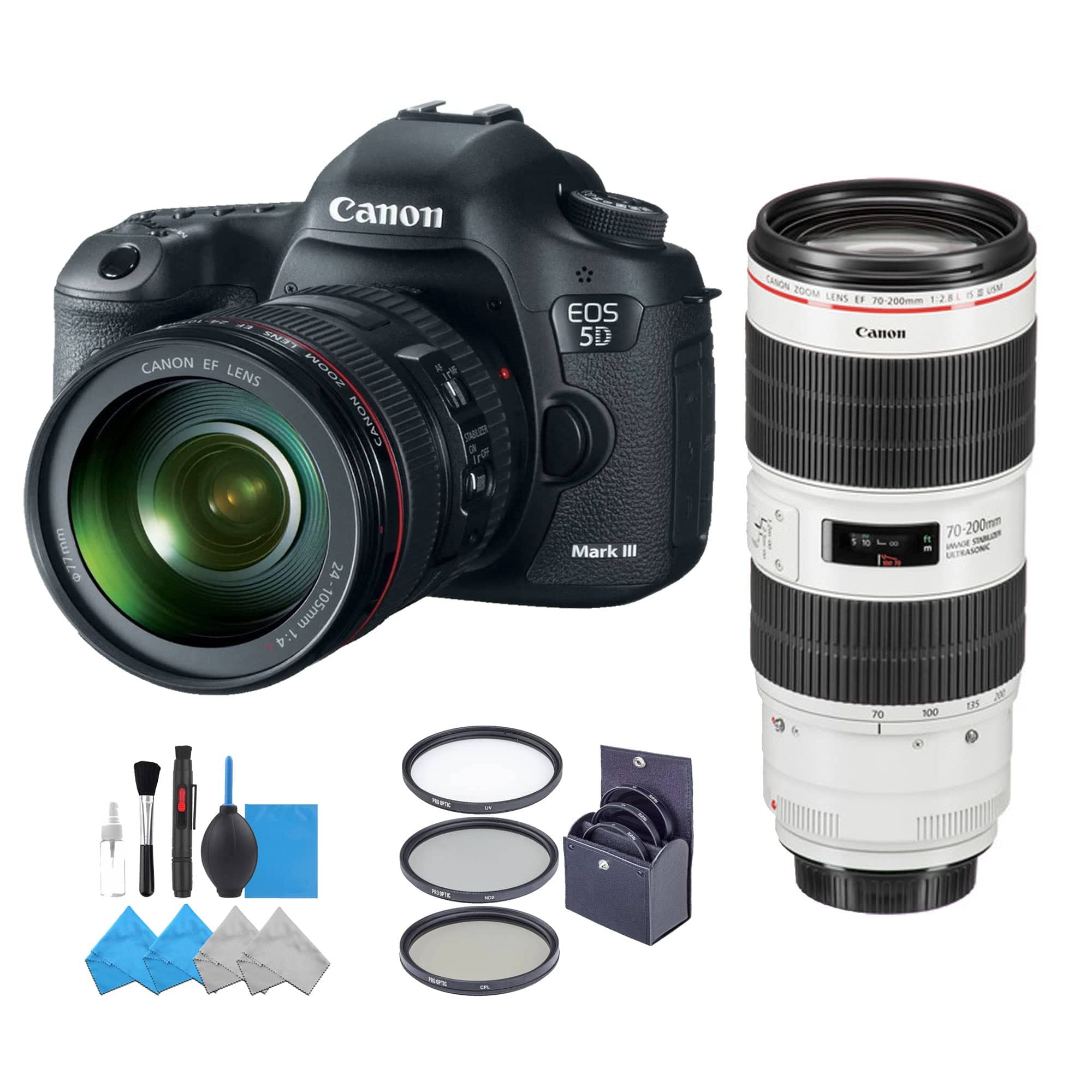 Canon EOS 5D Mark IV DSLR Camera 30.4MP with 24-70mm & 70-200mm Lenses Bundle - Professional Photography, Wedding, Sports & Travel Shooting