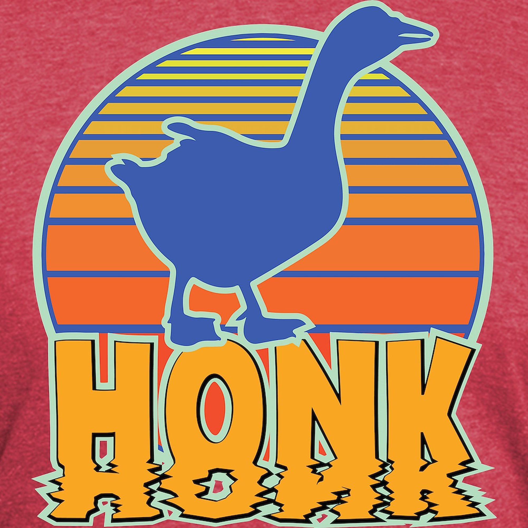Honk The Goose Men's Tri-Blend T-Shirt | Soft Premium Deluxe Short Sleeve Tee for Casual Wear & Funny Gifts | Perfect for Everyday Outfits, Parties & Goose Lovers