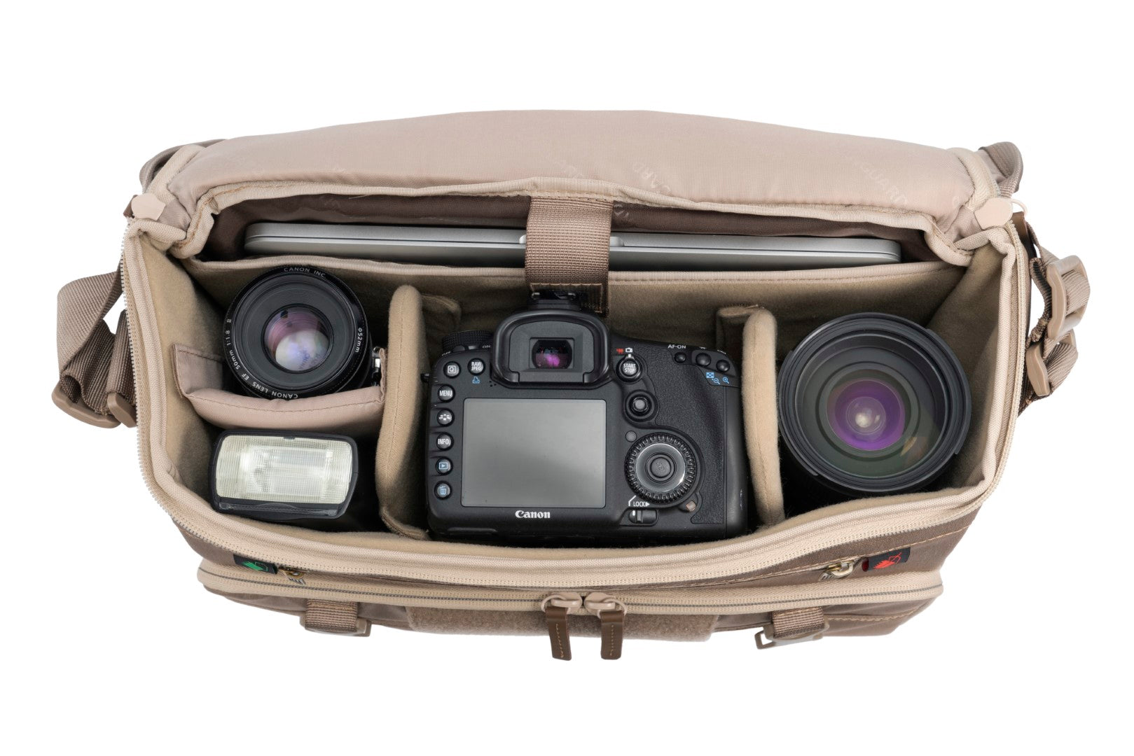 VEO RANGE 38 BG Messenger Camera Bag - Waterproof DSLR Shoulder Bag for Photographers, Travel & Outdoor Shooting (Tan) - Perfect for Hiking, Street Photography & Daily Commute
