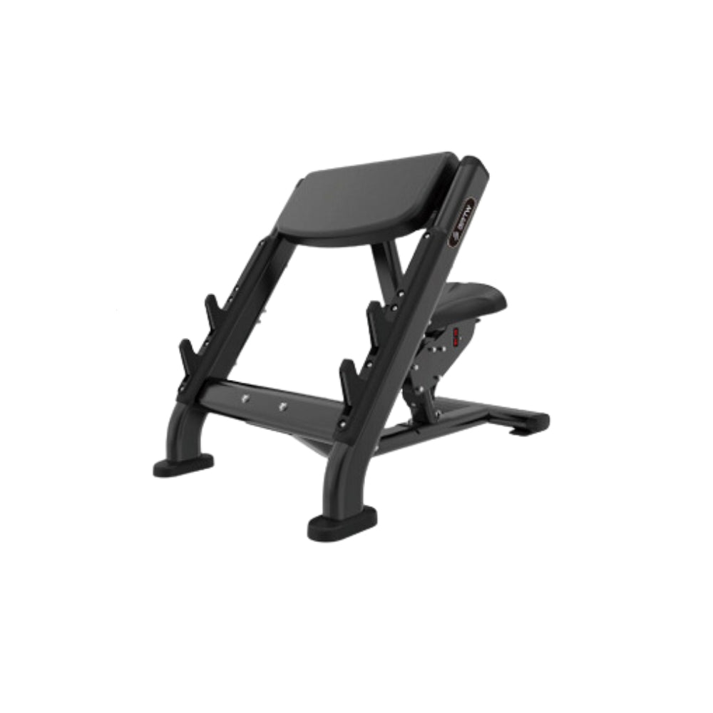 FITLAB Preacher Curl Bench for Biceps Workout - Adjustable Arm Pad & Comfortable Padding - Perfect for Home Gym & Strength Training