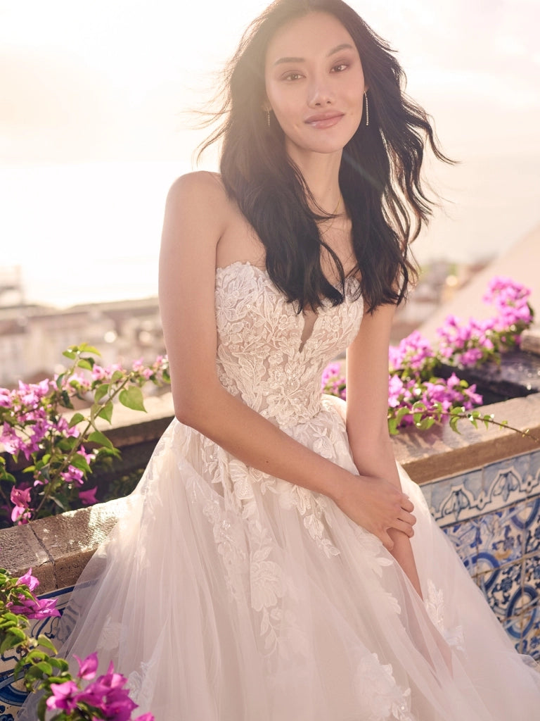 Maggie Sottero Indiana Wedding Dress – Elegant Lace Bridal Gown for Bride (Perfect for Church, Beach, and Outdoor Ceremonies)