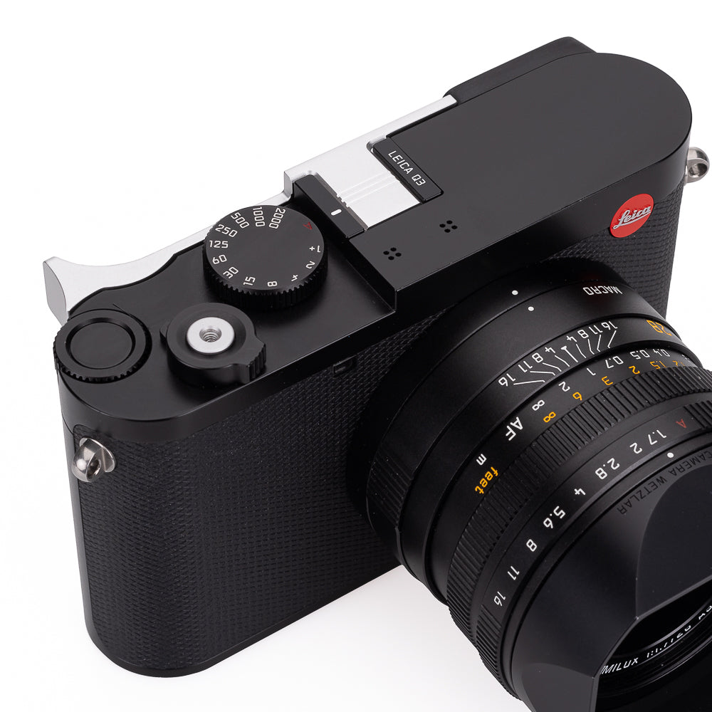 Leica Q3 Thumb Support Grip - Premium Aluminum Alloy (Silver) for Enhanced Camera Control - Perfect for Street Photography & Travel Shooting
