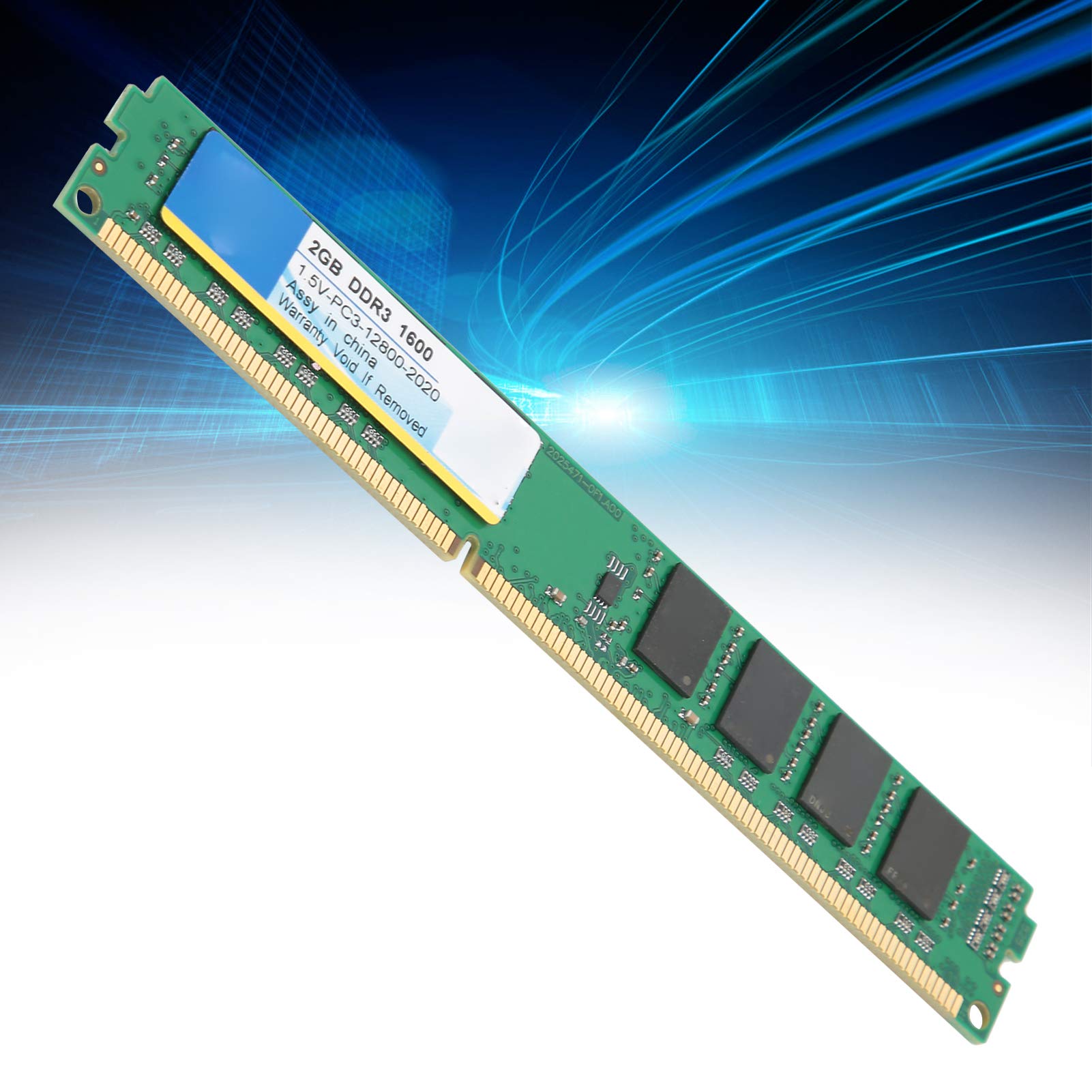 2GB DDR3 240-Pin 1600MHz PC3-12800 1.5V Memory Module for Desktop & Laptop Upgrade, Enhanced Performance for Gaming and Multitasking