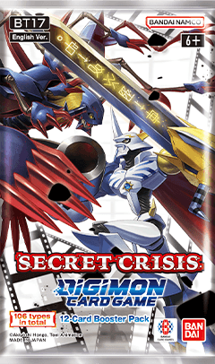 Digimon Card Game BT17 Secret Crisis Booster Pack - Collectible Trading Cards for Battles & Tournaments