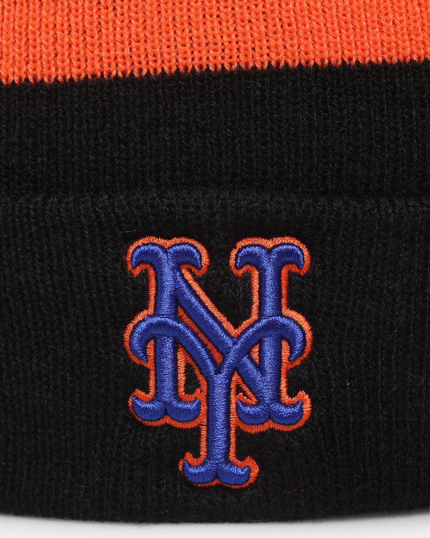 47 Brand New York Mets Breakaway Cuff Knit Beanie - Black MLB Team Logo Winter Hat for Men & Women - Perfect for Cold Weather, Baseball Games & Outdoor Activities