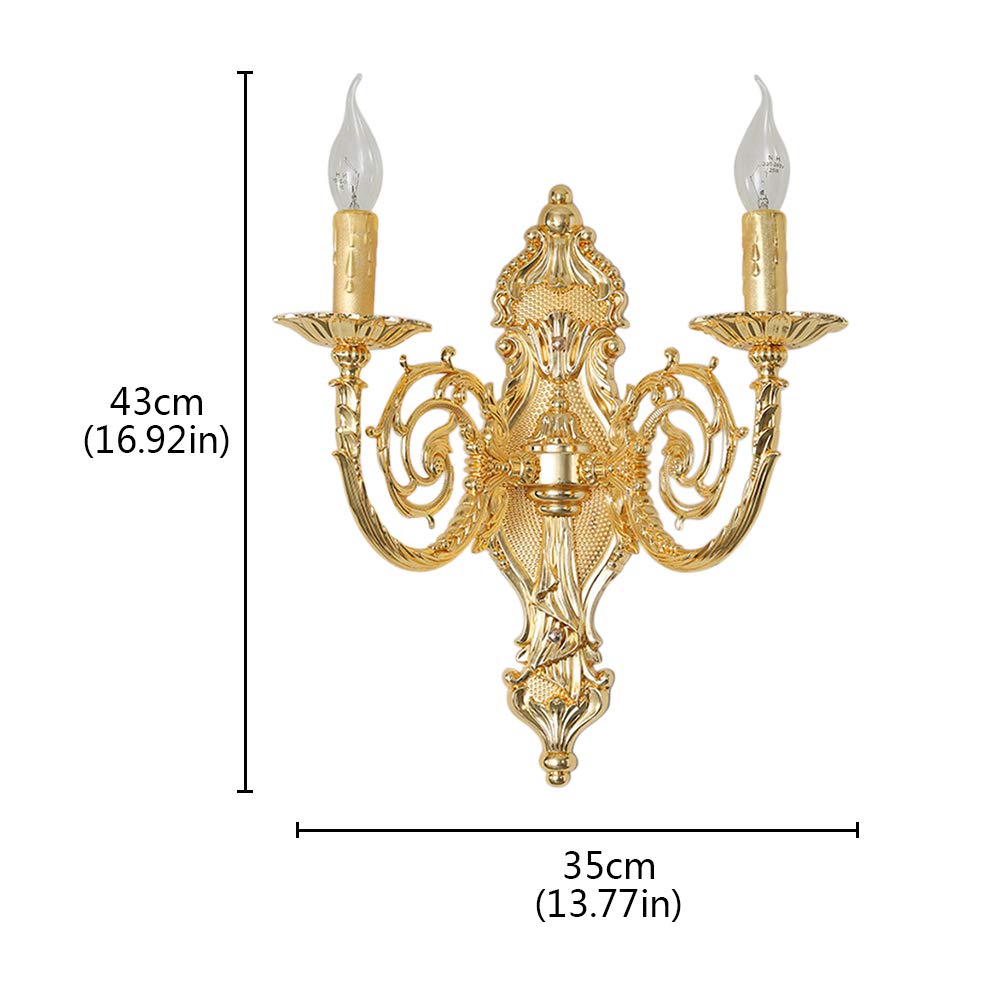 2-Light Crystal Wall Sconce with Lampshade - Zinc Alloy Candle Wall Lamp for Living Room, Corridor & Bedroom Decor - Elegant Wall Lighting Fixture for Home & Hotel Interior Design