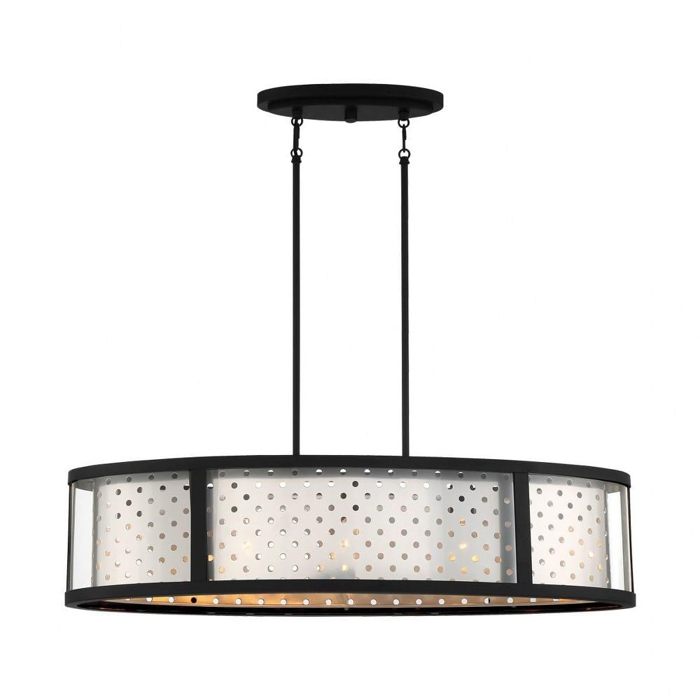 Eurofase Grado 5-Light Chrome Island Pendant Light - Modern Kitchen Lighting for Dining Room, Bar, and Restaurant Decor