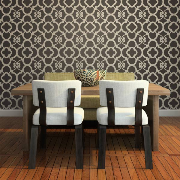 Chez Ali Moroccan Wall Stencil - Authentic Handmade Moroccan Design for Home Decor, DIY Wall Art, and Interior Painting | Perfect for Living Rooms, Bedrooms, and Accent Walls