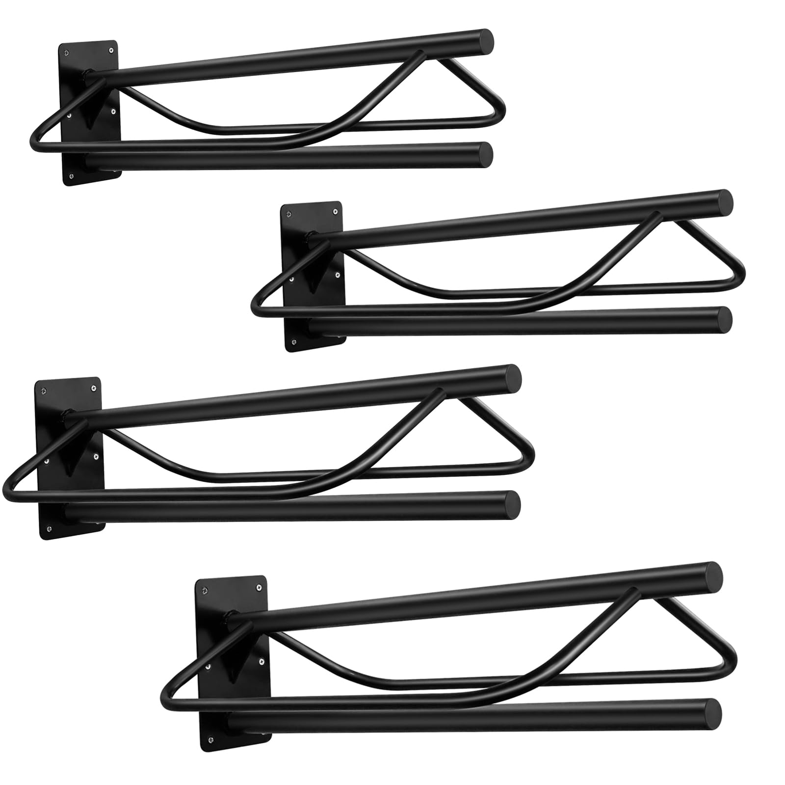 4 Pcs Heavy Duty Wall Mounted Saddle Rack with Pad Bar - English & Western Saddle Stand for Horses, Blankets & Tack - Perfect for Stable, Barn & Equestrian Storage Organization