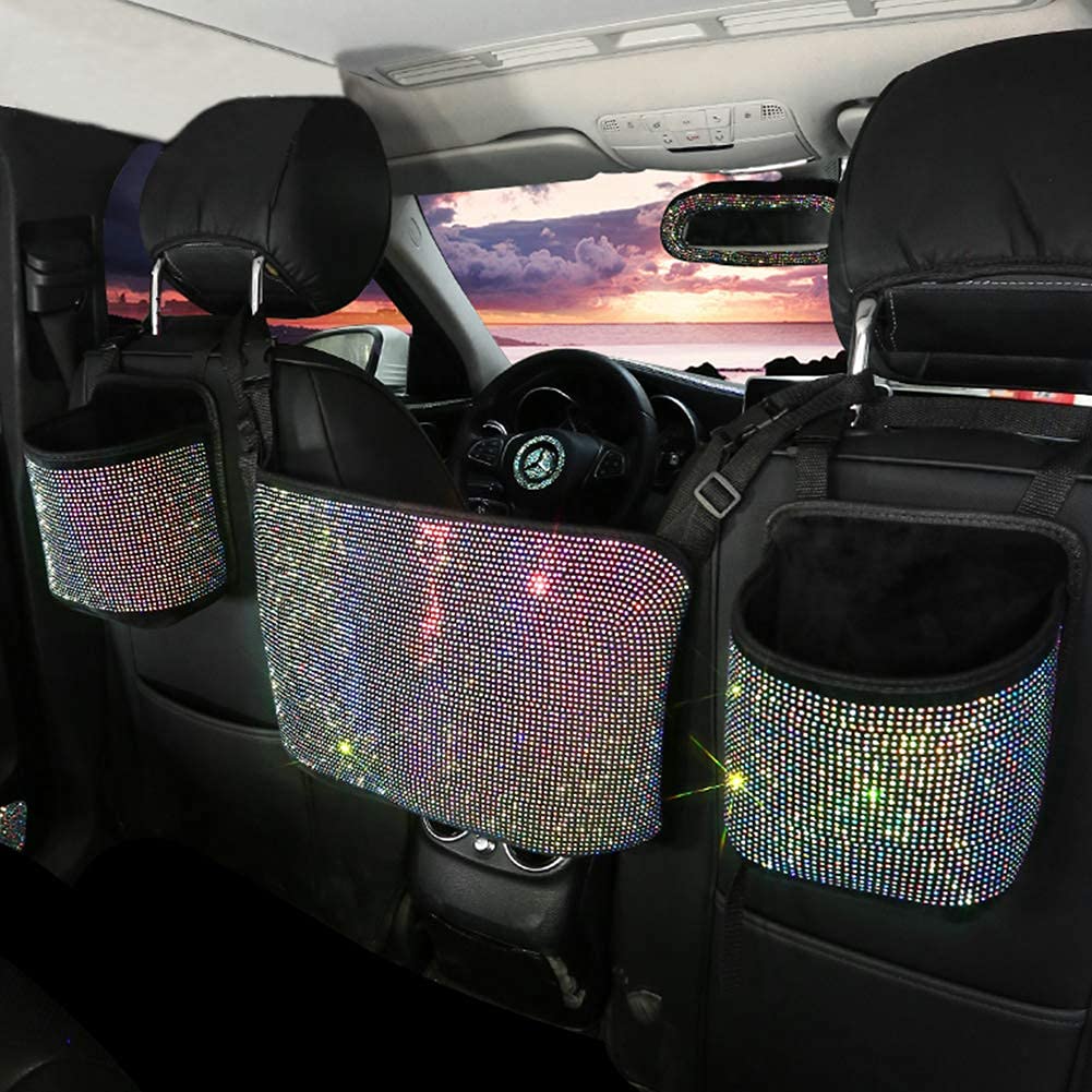 Car Organizer for Women - Seat Back Storage Net & Purse Holder, Multicolor | Road Trip Essentials, Mom Gifts & Birthday Presents | Perfect for Travel, Commuting and Family Outings