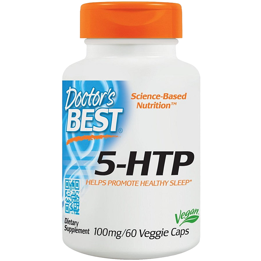 Doctor's Best 5-HTP 100mg Supplement | 60 Vegan Capsules | Supports Mood Balance & Stress Relief | Perfect for Daily Wellness & Relaxation