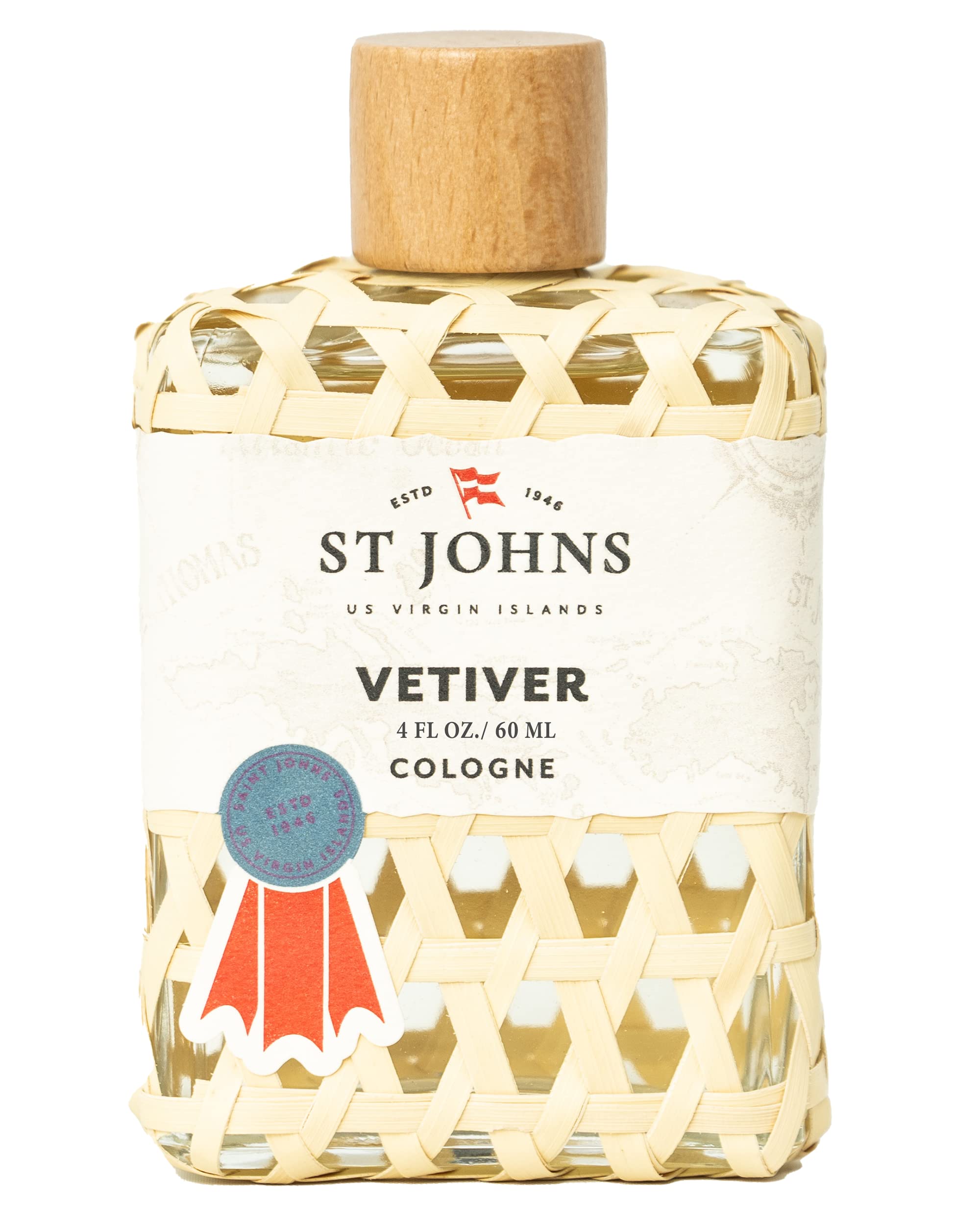 St. John's Classic Vetiver Cologne for Men - Virgin Islands Inspired Fresh & Sophisticated Fragrance (4 oz) | Perfect for Daily Wear, Office & Special Occasions