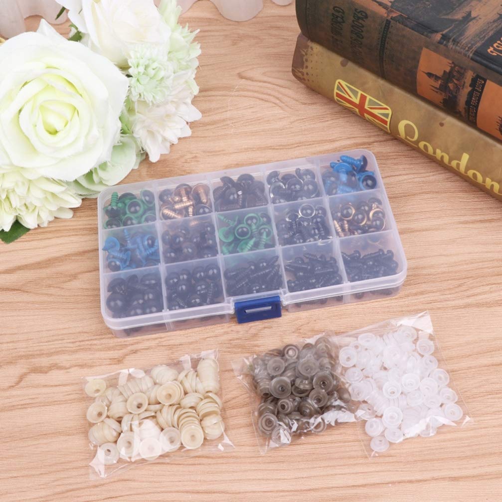 264pcs Black Plastic Safety Eyes for Doll Making - Animal & Stuffed Toy Craft Supplies - Perfect for DIY Amigurumi, Plush Toys, and Handmade Dolls
