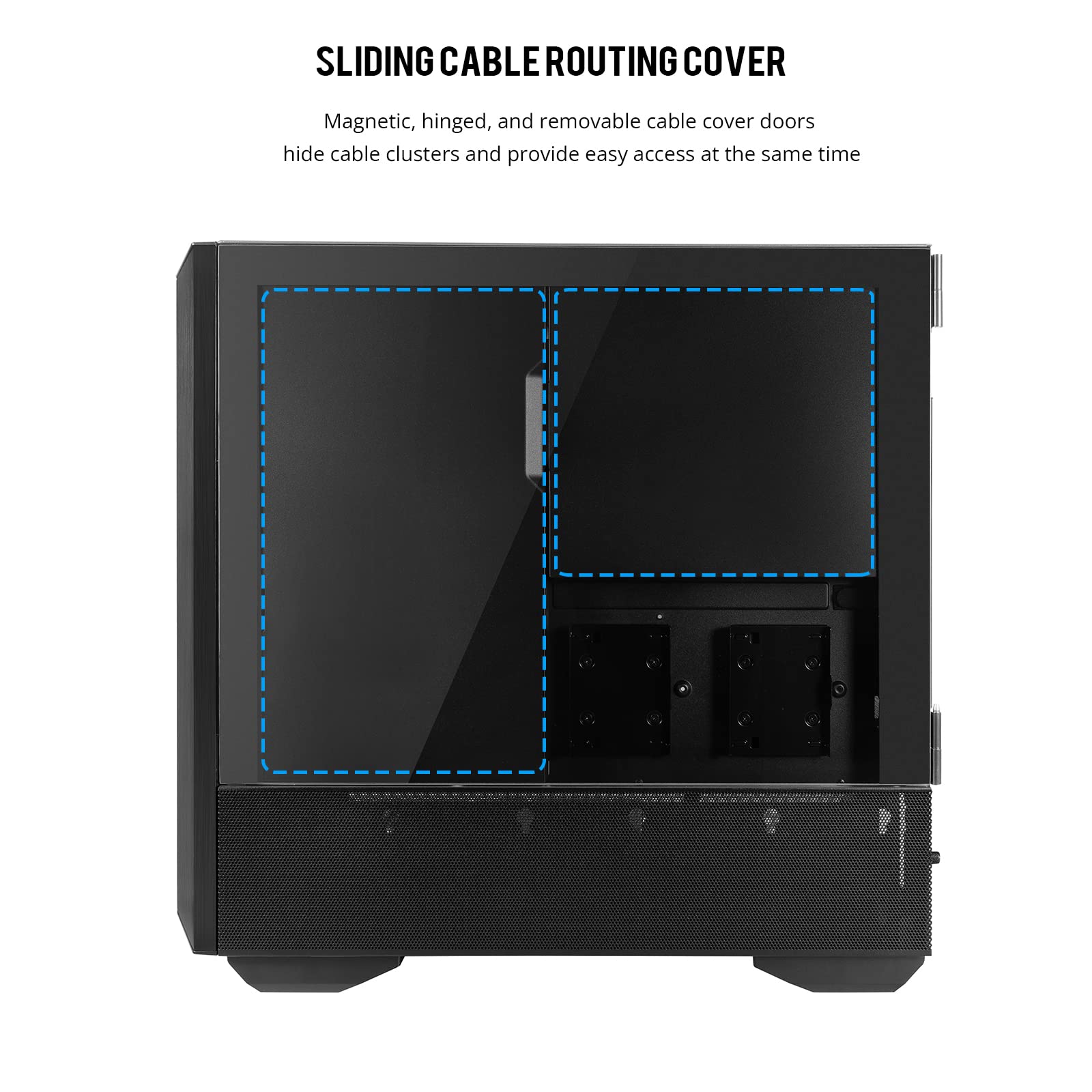 LIAN LI LANCOOL III E-ATX PC Case - High Airflow RGB Gaming Computer Case with Hinged Tempered Glass Doors, Fine Mesh Panels & 4x140mm PWM Fans | Spacious Chassis for Gaming Rigs, Workstations & Streaming PCs (Black)