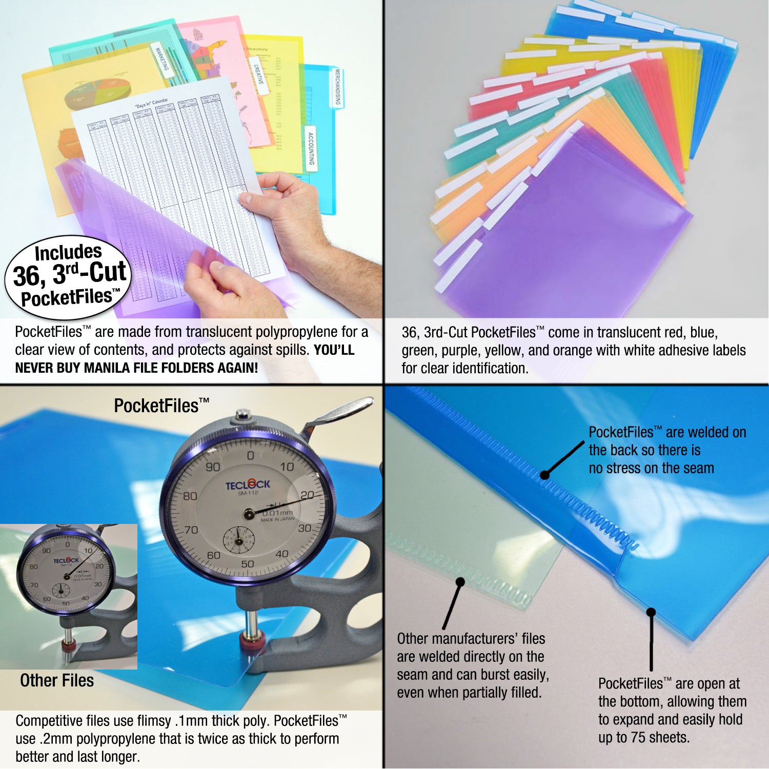 Ultimate Office WalMaster Heavy Duty 30-Pocket Wall Chart Filing System with Label Holders - Wall File Organizer for Classroom & Office - Includes PocketFiles, Wall Mounting Hardware & Door Hooks - Perfect for Document Storage, Teacher Organization, and Home Office Decluttering