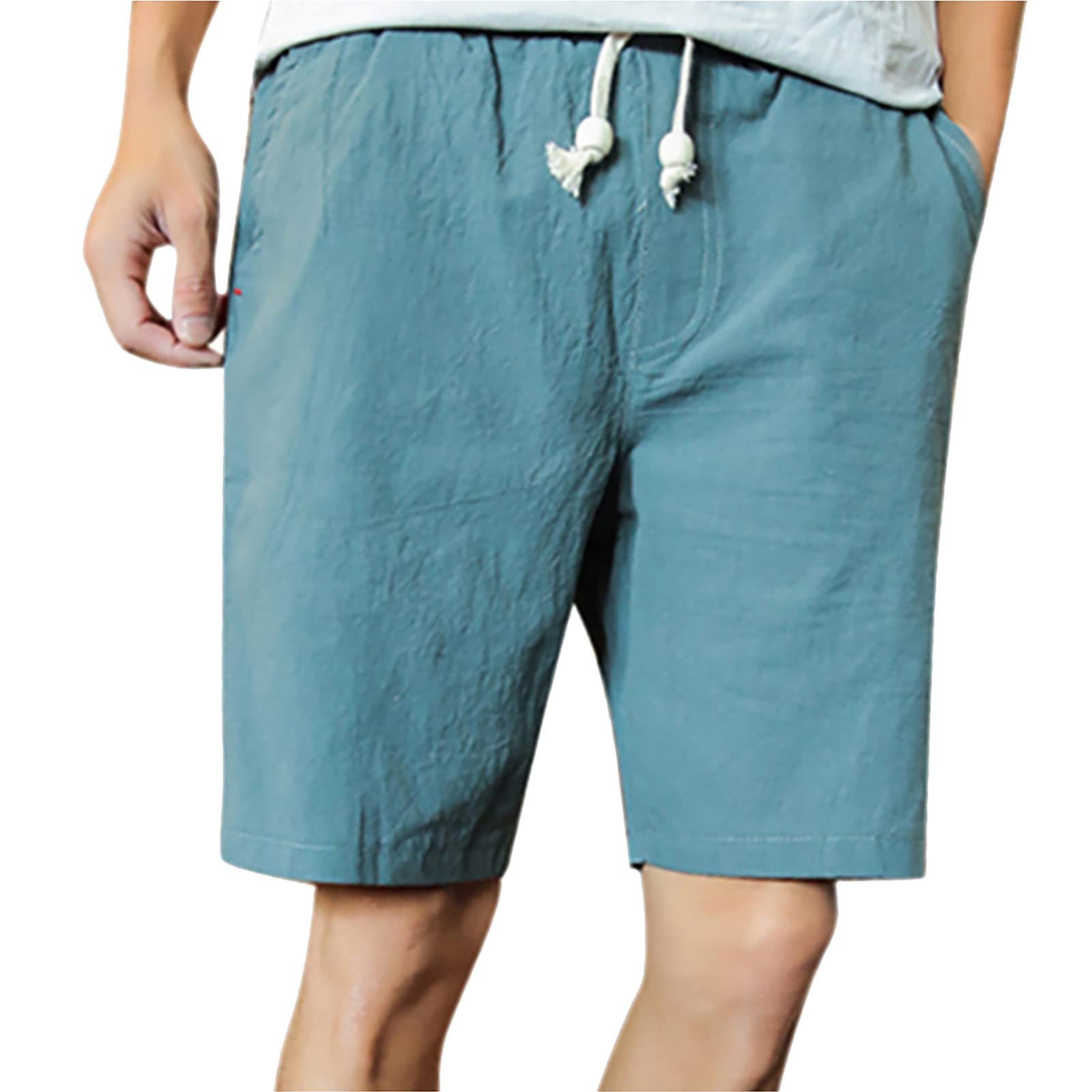 ETHKIA Men's Relaxed Fit Cargo Shorts - Comfortable Loose Fitting Denim Shorts for Weightlifting & Outdoor Activities | Casual Summer Wear, Gym Workout, Hiking & Travel