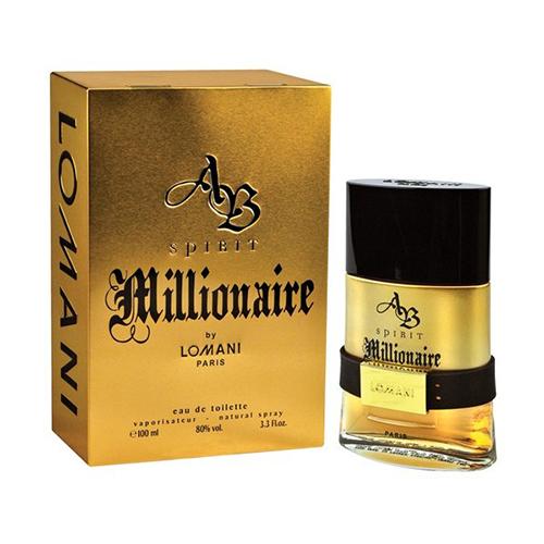 Lomani Spirit Millionaire 100ml Eau de Toilette for Men - Fresh Woody Fragrance, Long-Lasting Cologne, Perfect for Daily Wear, Office & Special Occasions