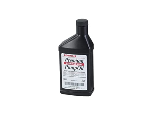 Robinair 16 oz Vacuum Pump Oil - Case of 12 Bottles | Premium HVAC & AC Refrigeration System Lubricant for Automotive & Home Use