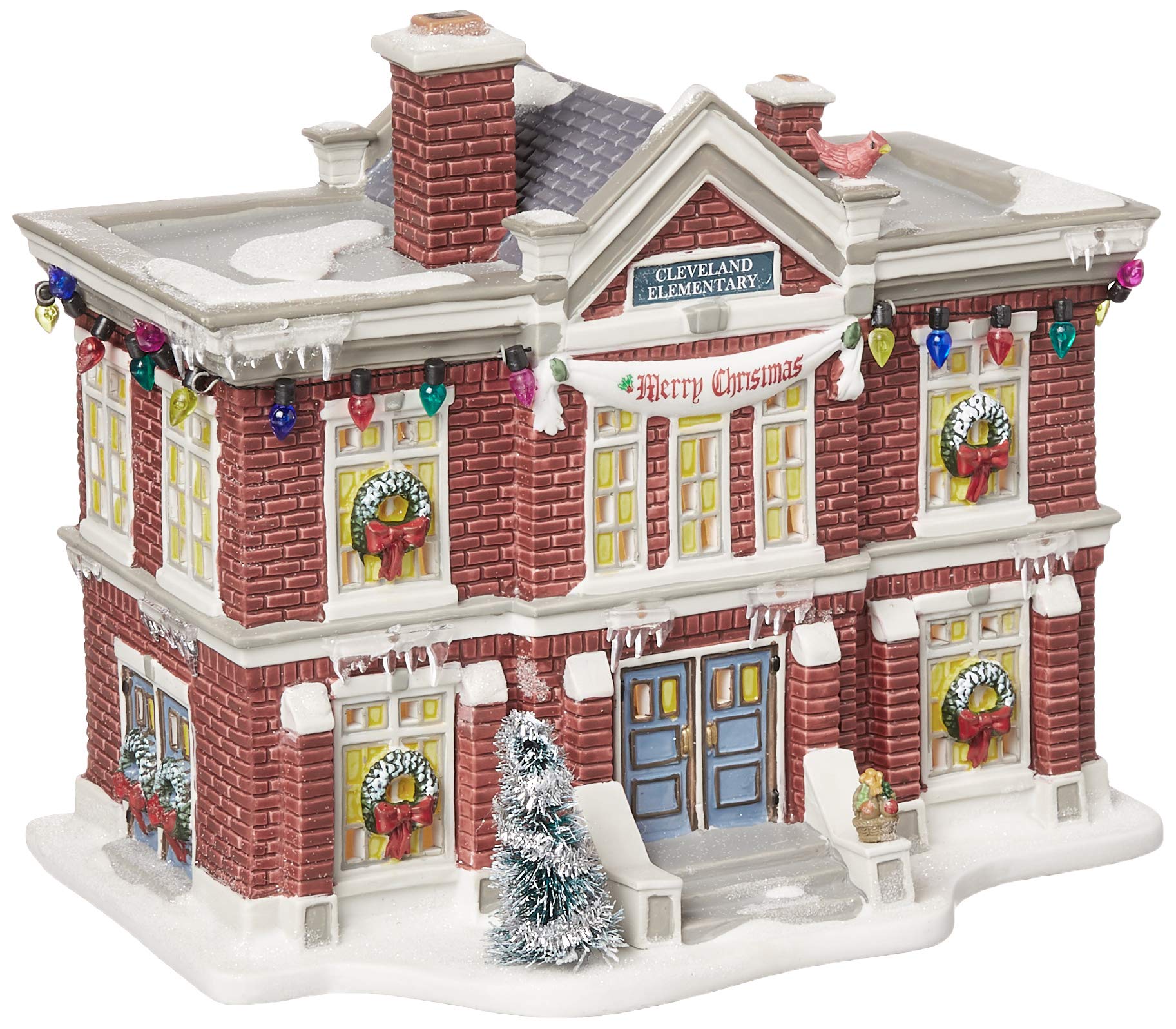 Department 56 Christmas Story Village - Cleveland Elementary School Collectible Holiday Decor | Classic Christmas Movie Scene | Perfect for Holiday Village Displays & Christmas Tree Decorations