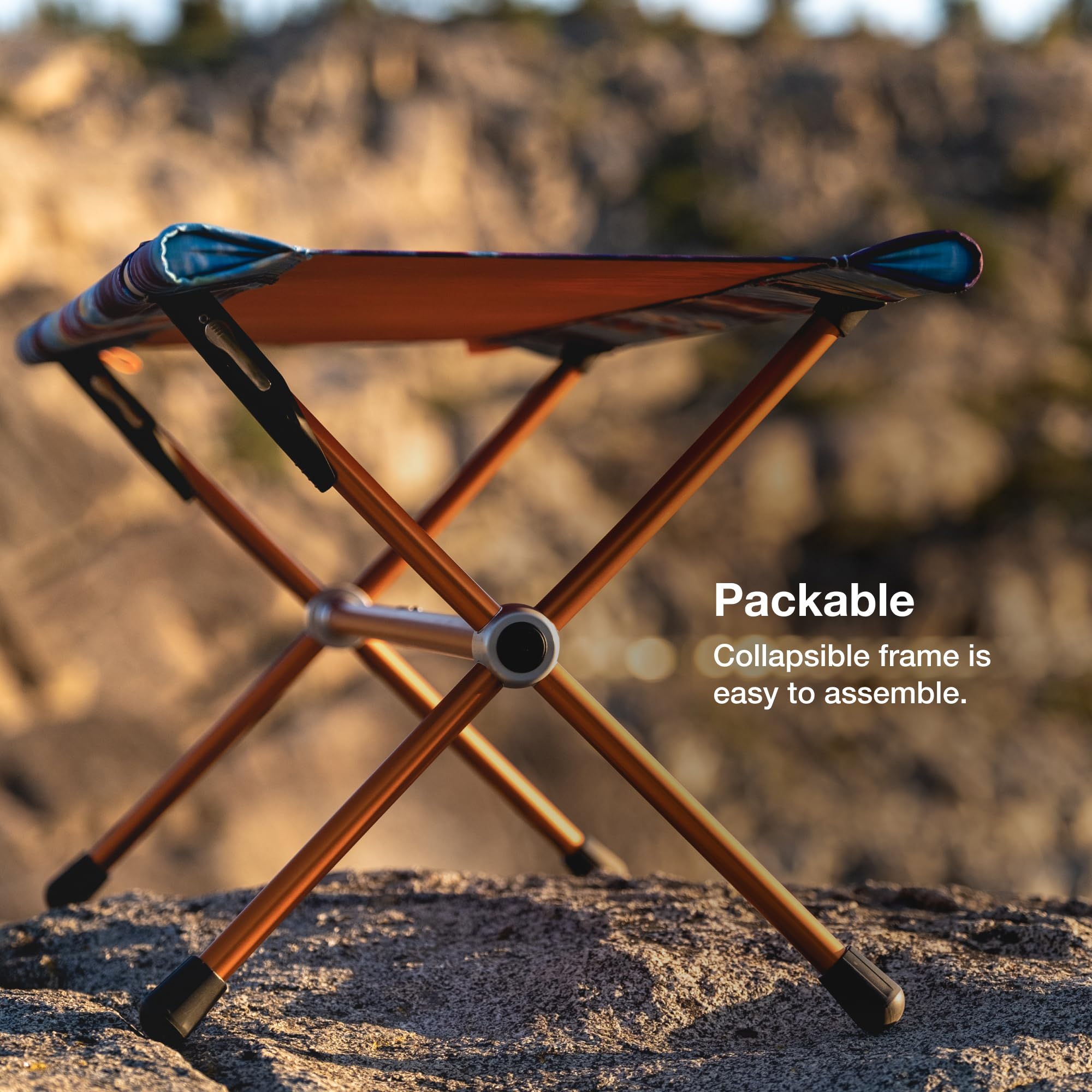 Helinox Bench One Lightweight Portable Collapsible Two-Seat Camping Bench for Outdoor Picnics, Hiking, and Backpacking