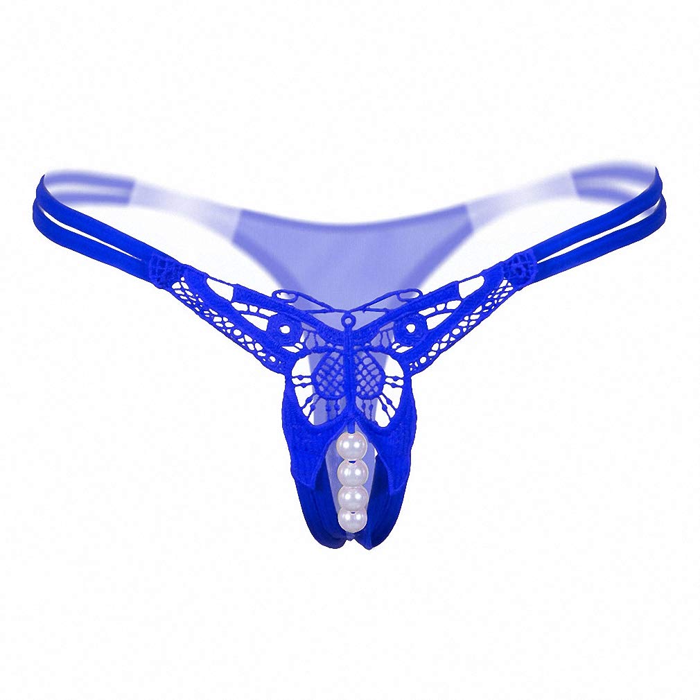 Sexy Pearl String Lace Panties for Women - Hollow Out Thong Underwear Seamless G-String | Perfect for Date Night, Lingerie Gift & Sensual Occasions