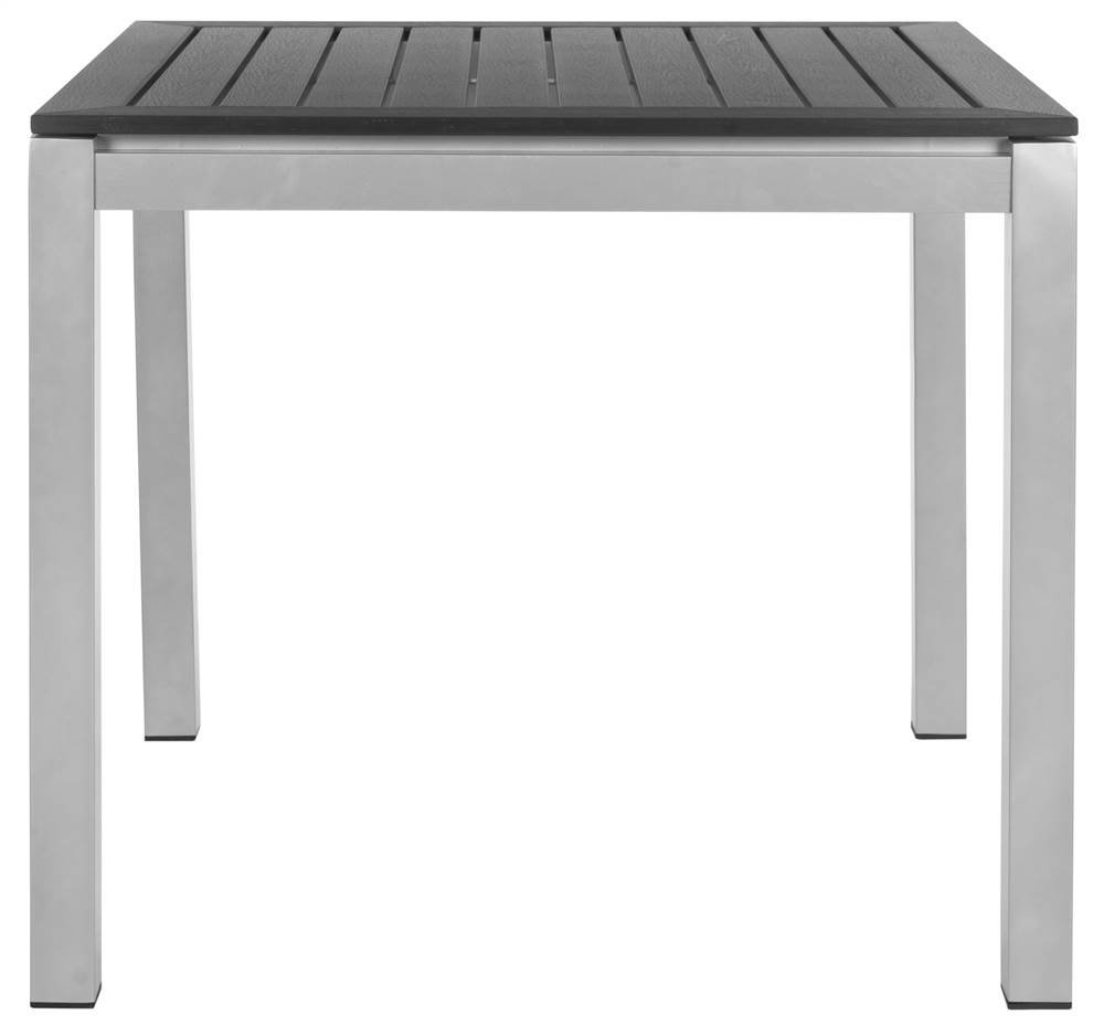 Safavieh Onika Square Outdoor Dining Table - Weather-Resistant Black Metal Patio Table for Garden, Poolside & Backyard Dining