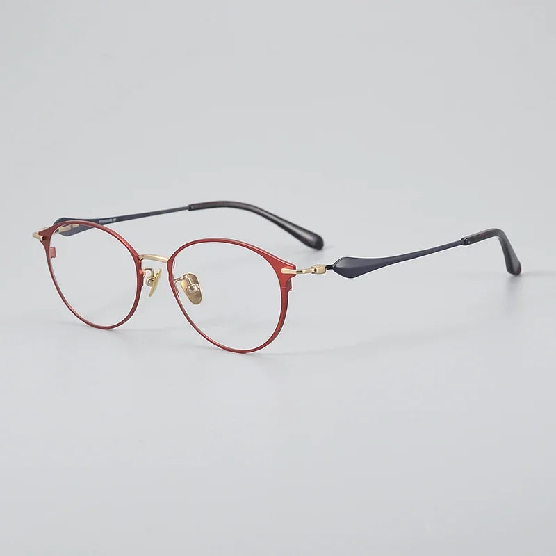 Aror Unisex Full Rim Big Round Titanium Acetate Eyeglasses 44913 - Stylish Lightweight Frames for Men & Women - Perfect for Reading, Work, and Everyday Fashion