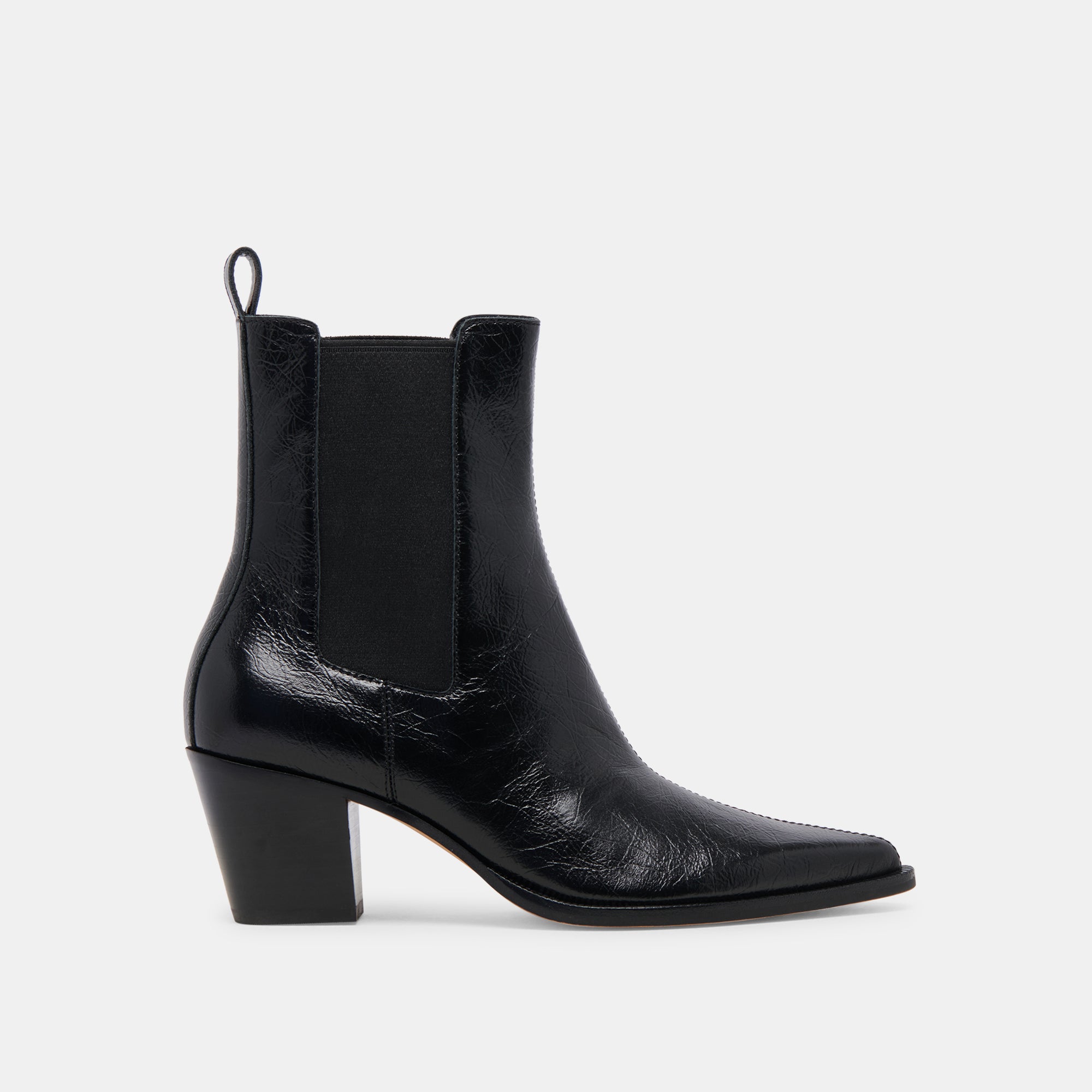 SHADIE H2O Wide Booties for Women - Waterproof Mid Calf Rain Boots with Crinkle Patent Finish - Perfect for Rainy Days, Outdoor Work & Gardening (Midnight Black)
