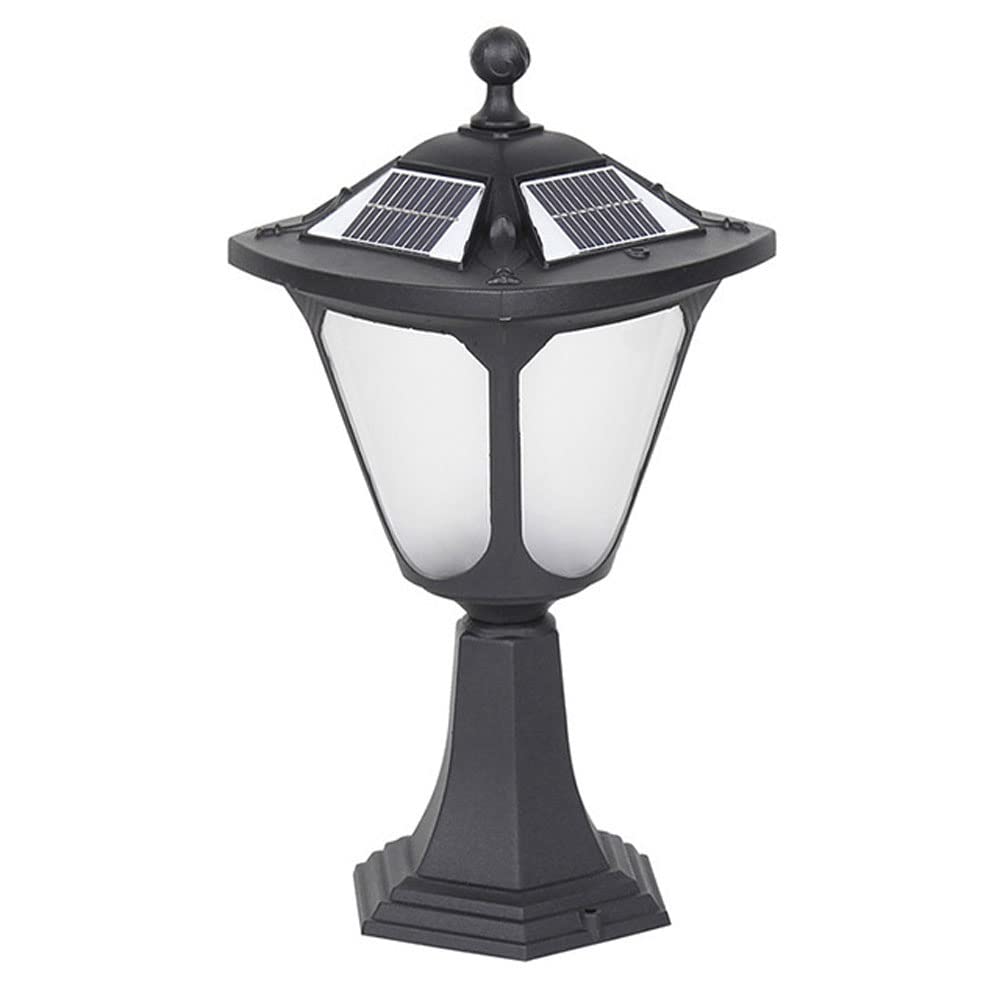 Solar Post Lantern Lights - Waterproof Outdoor LED Column Lamps for Garden, Yard, Terrace & Villa Decor | Weather-Resistant Solar Powered Landscape Lighting for Pathways, Driveways & Patios
