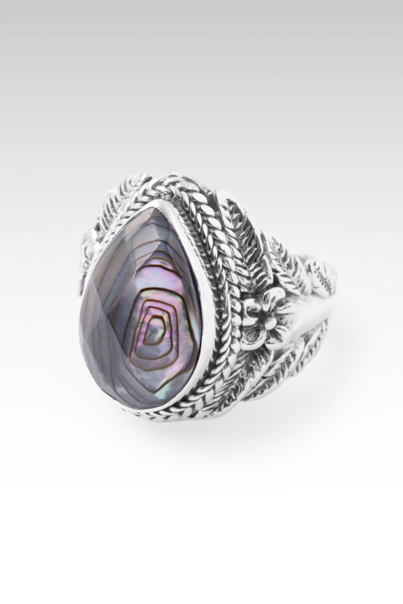 Floral Harmony Ring™ in Abalone Shell - Elegant Nature-Inspired Jewelry for Women | Perfect for Weddings, Date Nights & Special Occasions