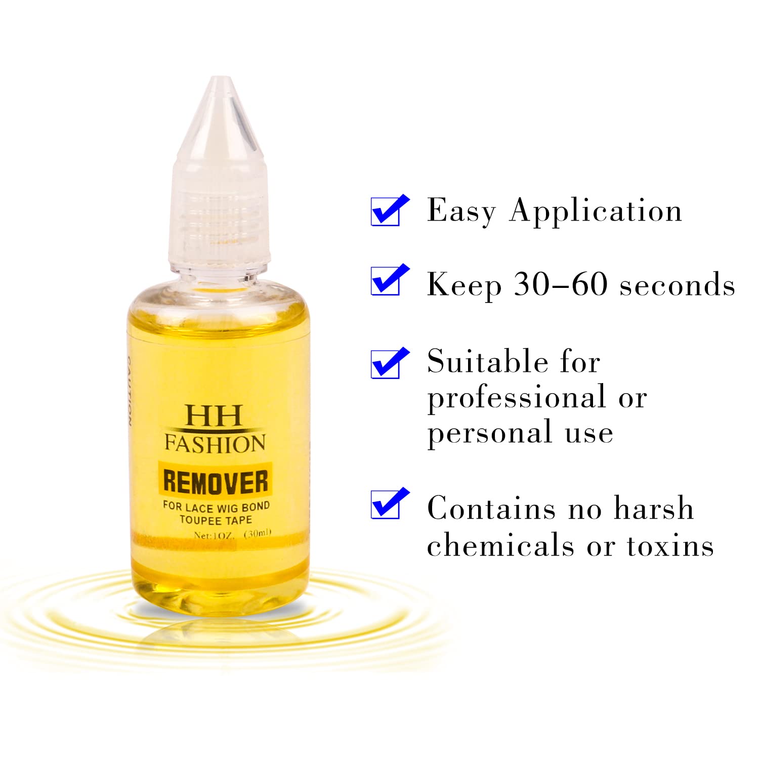 Best Wig Adhesive & Glue Remover Set - Invisible Lace Hair Bonding Glue + Solvent for Lace Front Wigs, Toupees & Hairpieces (1.3oz Adhesive + 1oz Remover) - Secure Hold for Daily Wear & Special Occasions