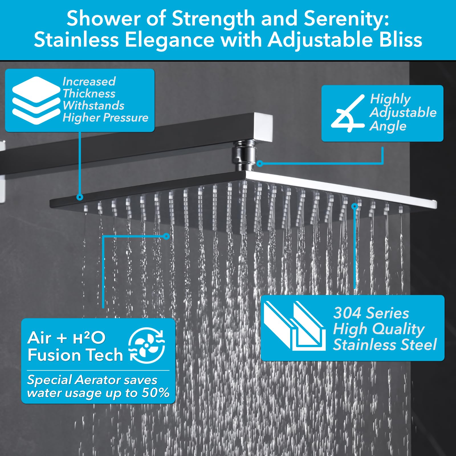 VANFOXLE Chrome Shower Faucet Set with 2-in-1 Handheld & 6 Dual Mode Body Jets - 3 Spray Modes, 10 Inch Wall Mount Shower System for Modern Bathroom Renovation & Spa-Like Experience