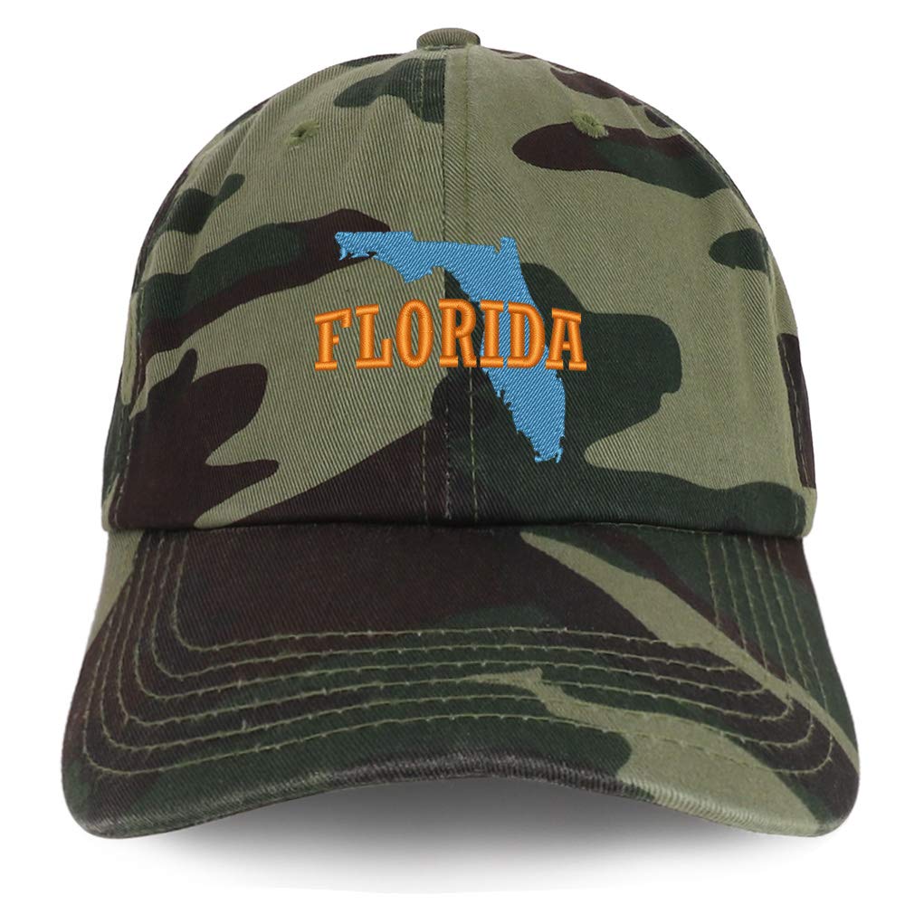 Florida State Embroidered Cotton Dad Hat - Trendy Unstructured Baseball Cap for Men & Women - Breathable Adjustable Sun Hat for Outdoor Sports, Beach, Golf & Casual Fashion - Perfect for Summer, Travel, Hiking and Everyday Wear - Great for College Game Days, Backyard BBQs, and Weekend Adventures