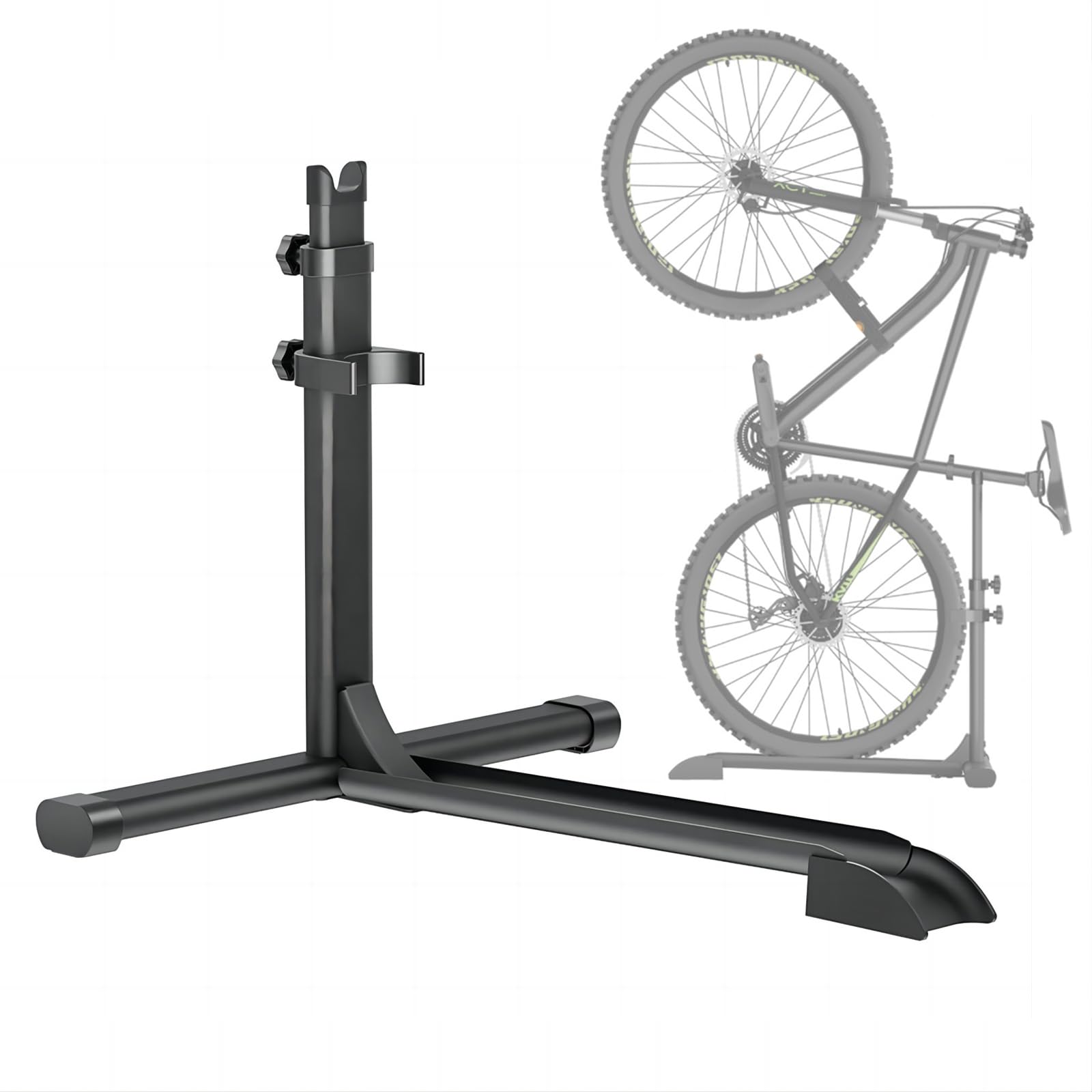 Mimoke Vertical Bike Storage Stand - Freestanding Upright Floor Bicycle Holder for Indoor, Garage & Home Use - Space-Saving Solution for Organizing Bikes in Small Areas (1-Pack)
