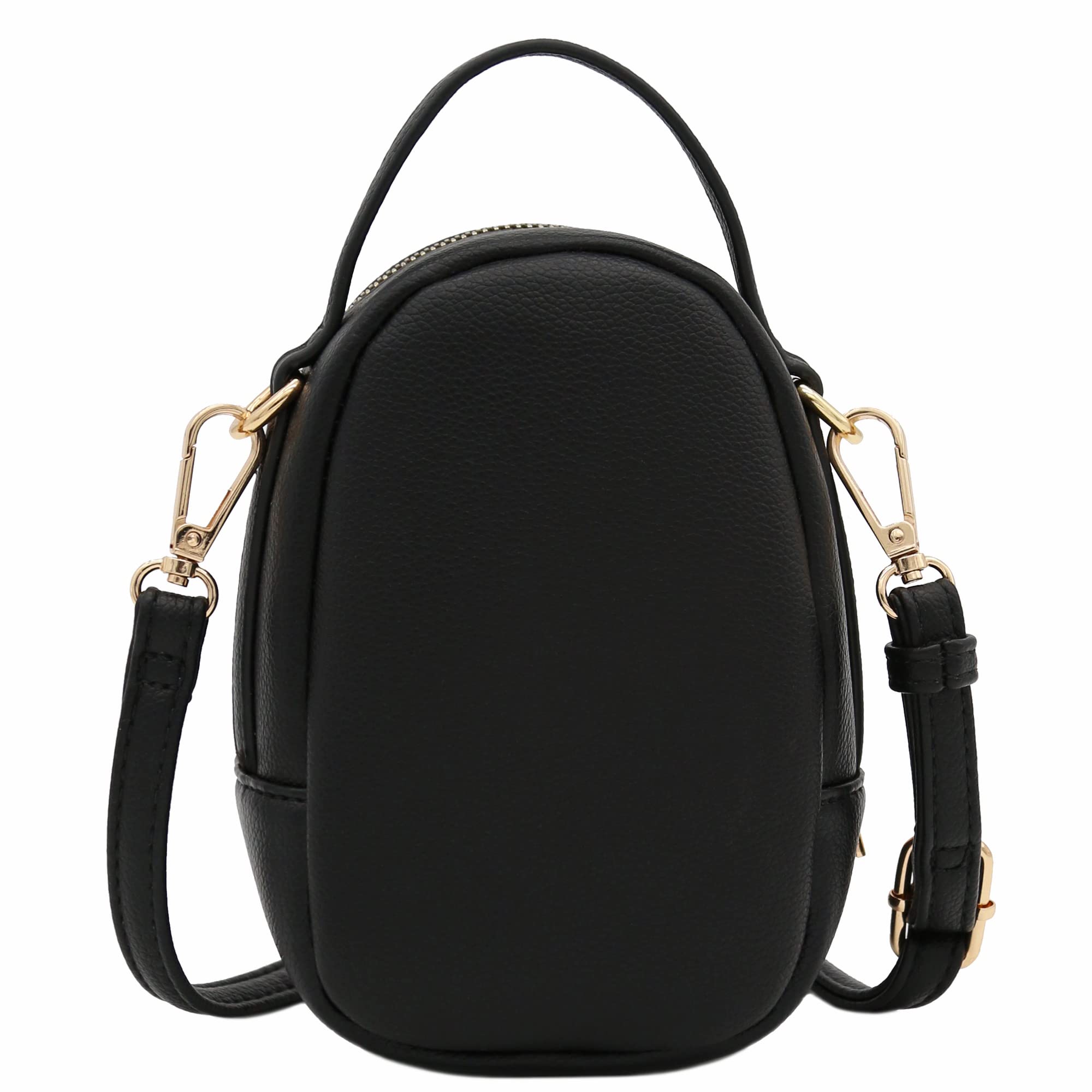 Stylish Two-Compartment Mini Oval Crossbody Bag - PU Leather Purse for Women | Perfect for Daily Use, Travel & Shopping