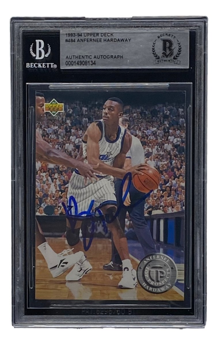 Penny Hardaway Autographed Orlando Magic 1993-94 Upper Deck #484 BAS Basketball Card - PSA Slabbed, Collectible Memorabilia for NBA Fans & Sports Enthusiasts