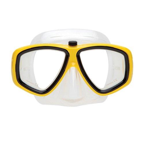 XS Scuba Switch Dive Mask (Yellow) - Snorkeling & Scuba Diving Gear for Adults - Comfortable Anti-Fog Swimming Mask for Ocean, Pool & Water Sports