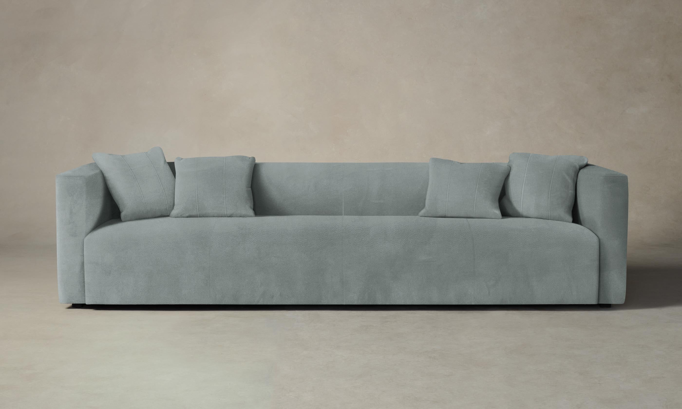 Premium Nubuck Leather Breuer Sofa - Modern Mid-Century Design for Living Room, Lounge & Office - Durable & Comfortable Leather Couch with Tide Color Option