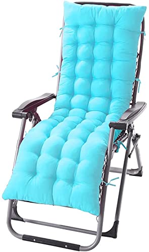 Premium Lounge Chair Cushion - Waterproof Indoor/Outdoor Patio Furniture Cushion with Secure Ties - Comfortable Recliner Chaise Cushions for Bench, Sofa & Chair (19x61 Inches) - Perfect for Poolside, Deck, Garden & Living Room Relaxation