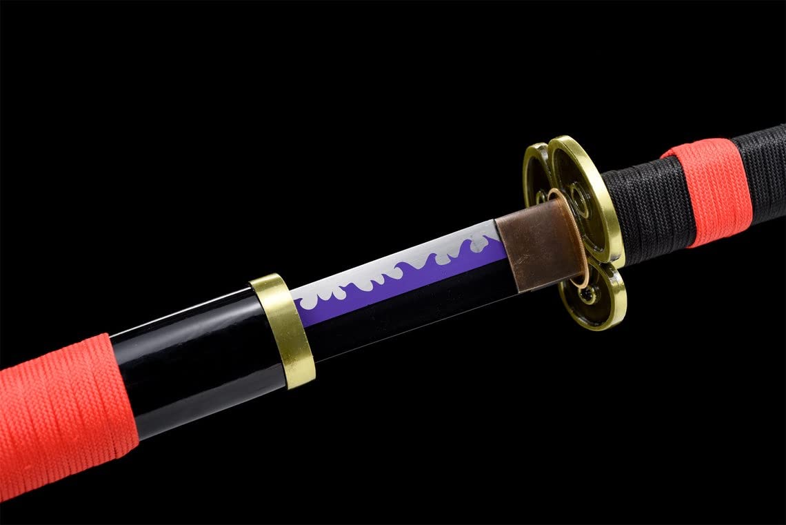 Hand Forged Sandai Cosplay Samurai Katana Sword - Full Tang Anime Replica Sword for Cosplay, Collection & Martial Arts Practice - Perfect for Anime Conventions, Home Decor & Japanese Culture Enthusiasts