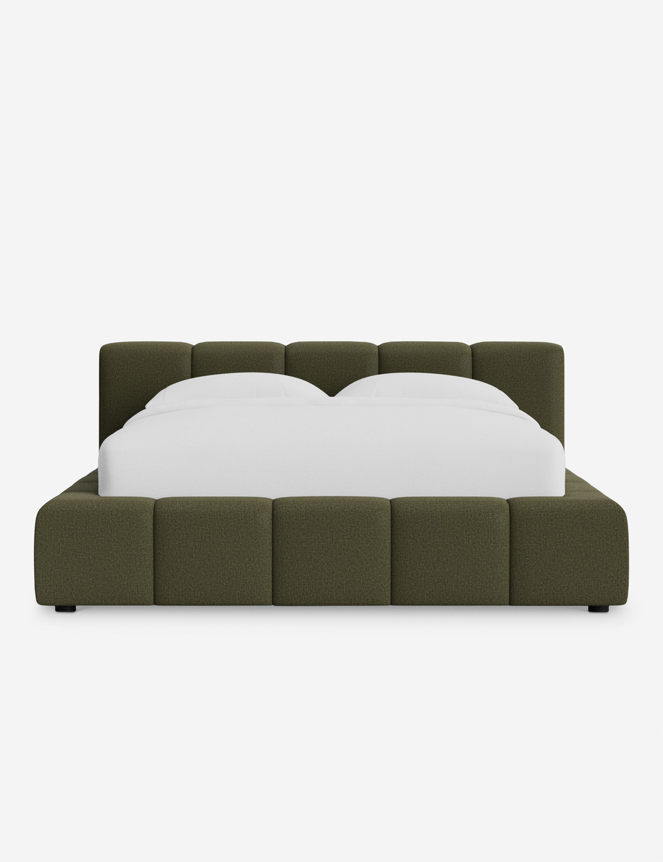 Cambry Platform Bed Frame - Modern Minimalist Wooden Bed with Headboard - Perfect for Bedroom, Guest Room & Small Spaces