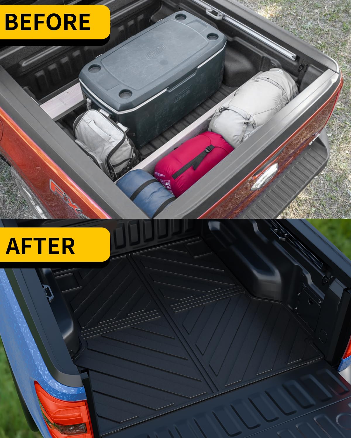 **2022-2024 Ford Maverick Truck Bed Mat - Heavy Duty TPE All-Weather Cargo Liner Protector | Durable & Non-Slip Accessory for Hauling, Camping & Work**
