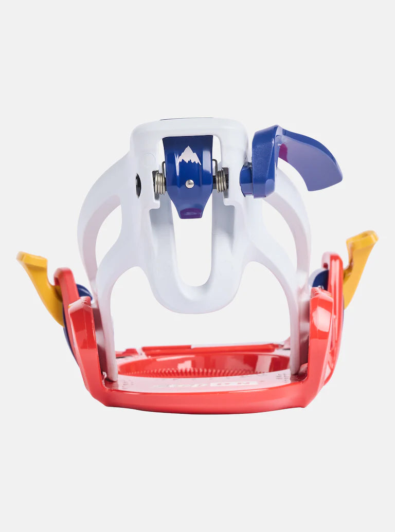 Burton Junior's Grom Step On Snowboard Bindings 2025 - Kids Snowboard Bindings for Boys & Girls | Easy On/Off Design | Perfect for Young Riders & Beginners on Mountain Slopes