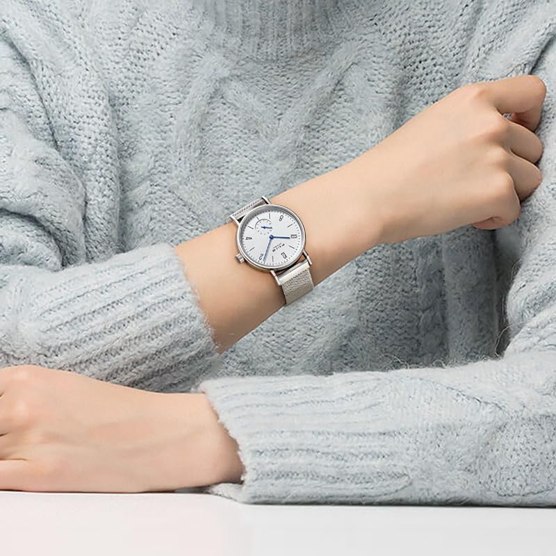 FEICE Bauhaus Automatic Watch for Men & Women - Waterproof Sapphire Crystal Analog Mechanical Watch - Unisex Minimalist Design for Business, Casual & Formal Occasions
