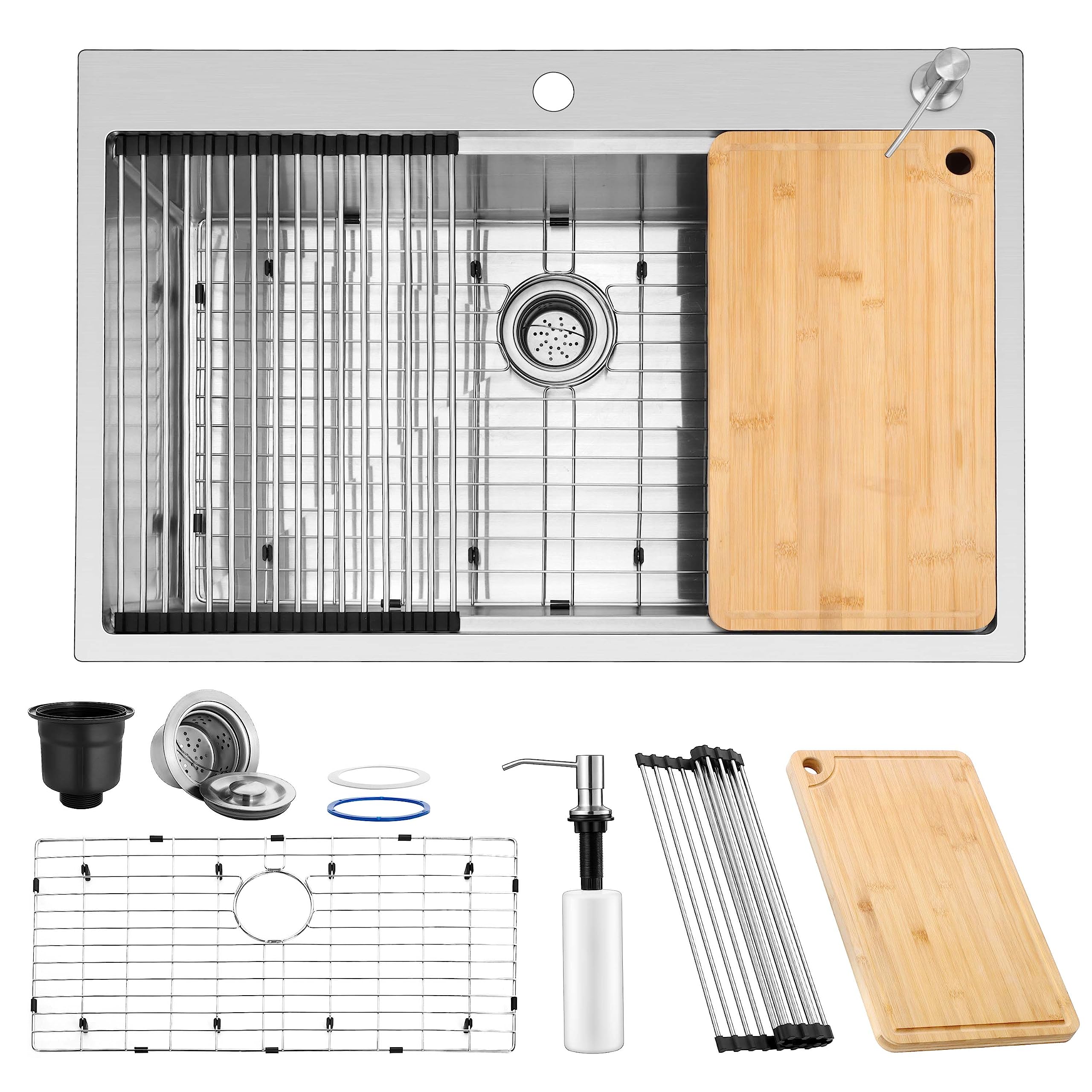 33x22 Inch Drop-In Kitchen Sink - Herogo 10