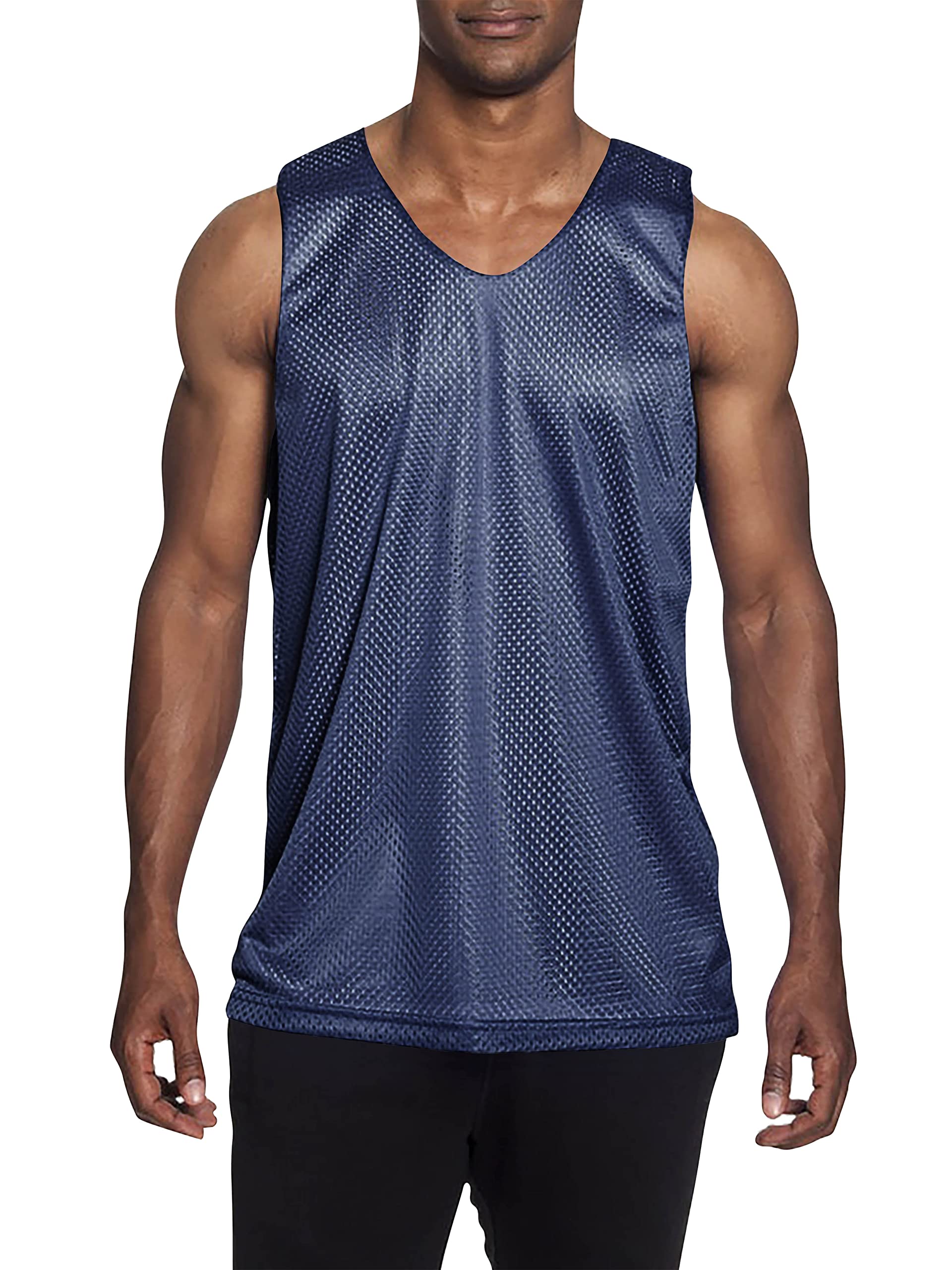 Men's Reversible Basketball Jersey - Premium Moisture-Wicking Mesh Tank Top for Sports & Streetwear - Ideal for Basketball, Gym Workouts & Casual Wear