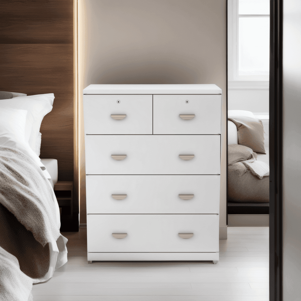 Garrison Chest of Drawers - 5-Drawer Wooden Dresser for Bedroom Storage & Organization | Perfect for Bedroom, Closet, Nursery, and Dorm Room