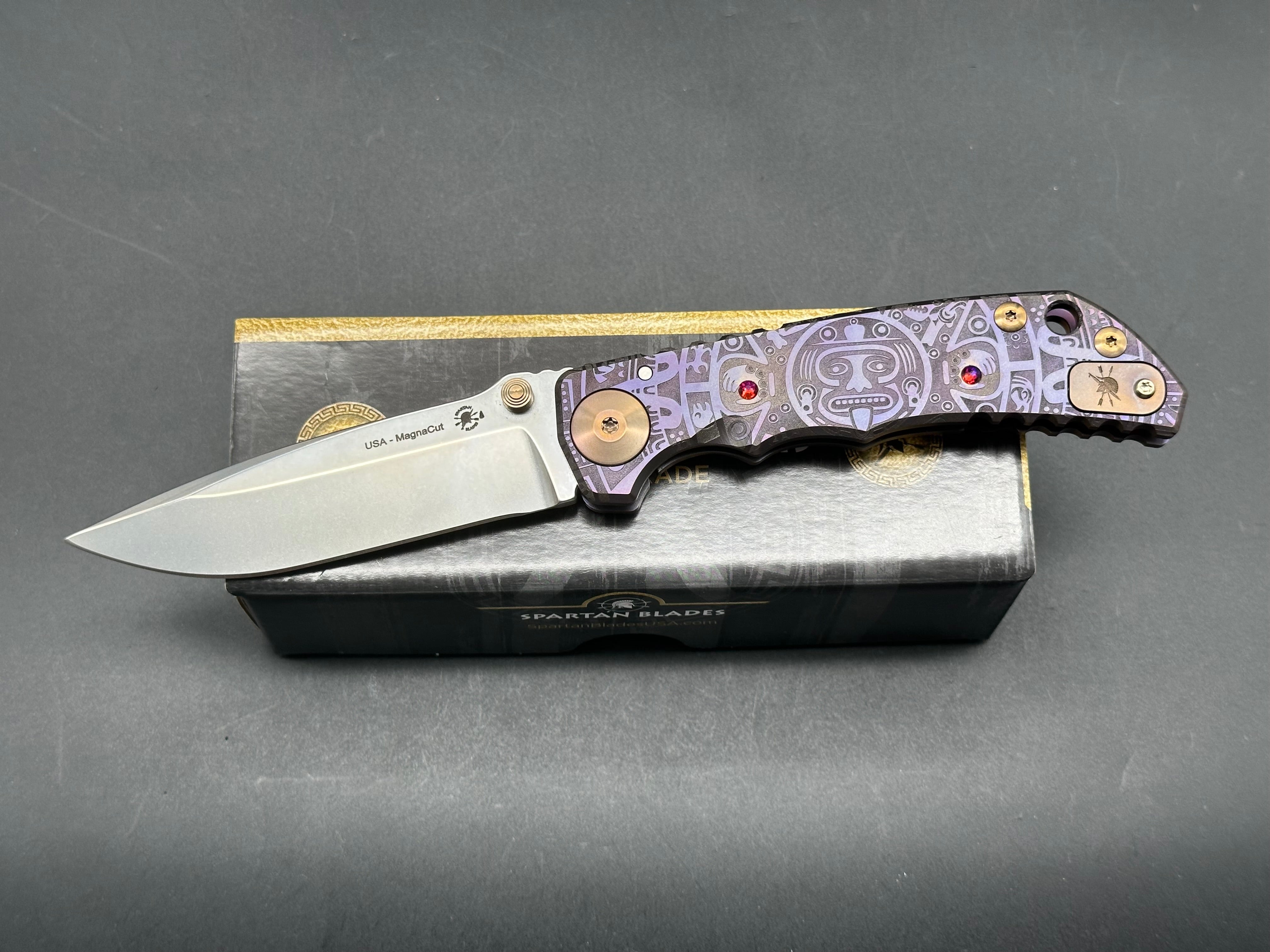 Spartan Harsey Mayan Folding Knife - MagnaCut Steel Blade | EDC, Outdoor Survival, Camping & Tactical Use
